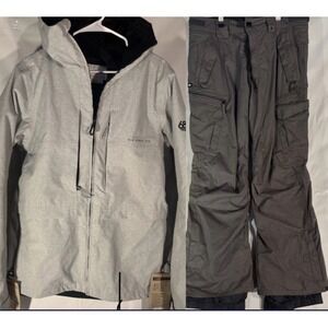 686 Smarty 3-IN-1 Form Snow Jacket Men's Small, Grey New: WITH PANTS Mens M: 2PC